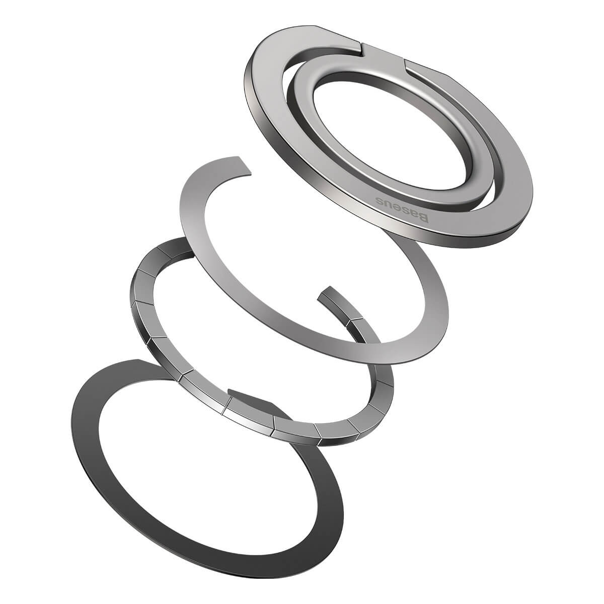 Baseus Halo Magnetic Ring Holder - Δαχτυλίδι Συγκράτησης Κινητού / Tablet - Βάση Στήριξης - Silver - SUCH000012
