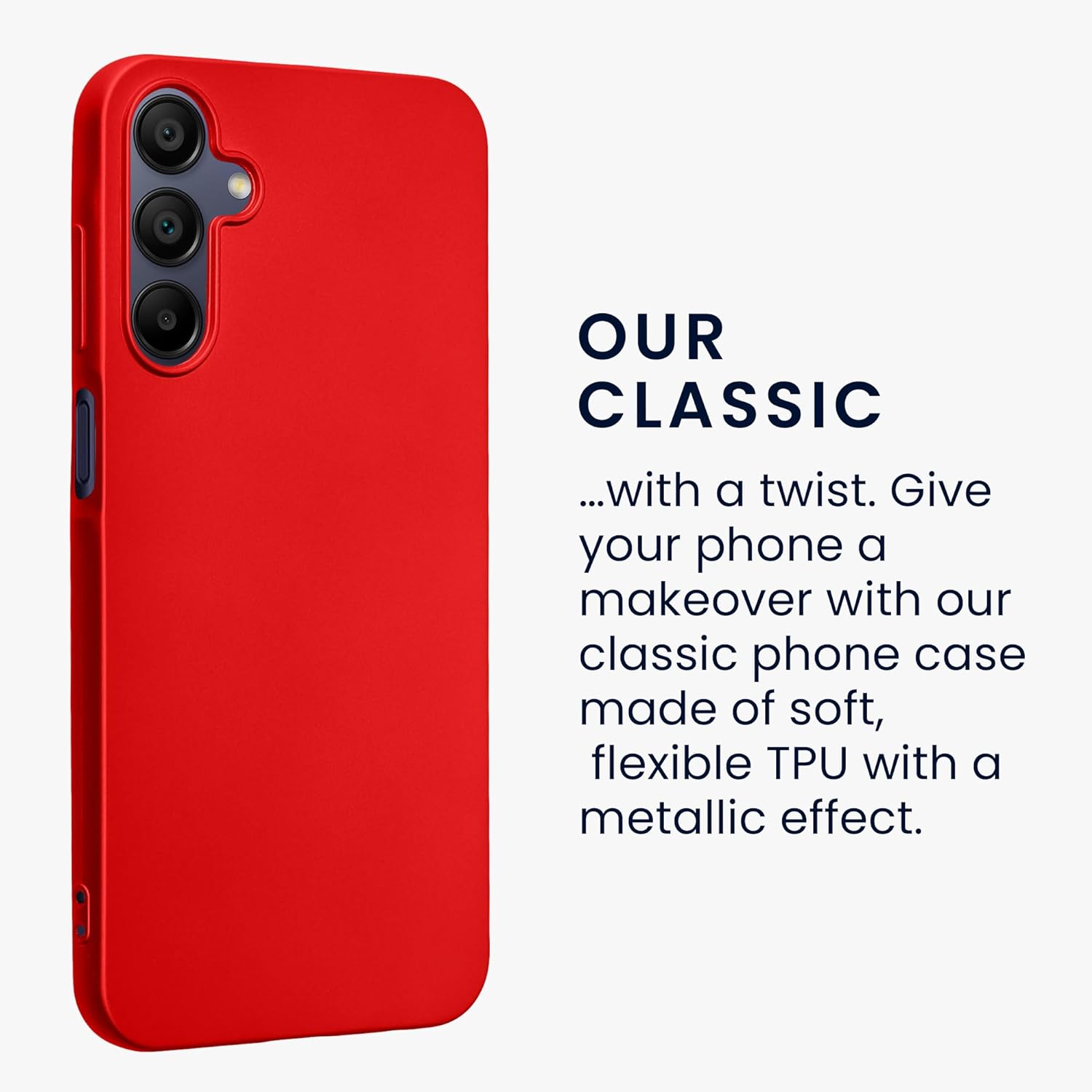 KW Samsung Galaxy A15 4G / A15 5G Θήκη Σιλικόνης TPU - Metallic Dark Red - KWM000021MJ003C