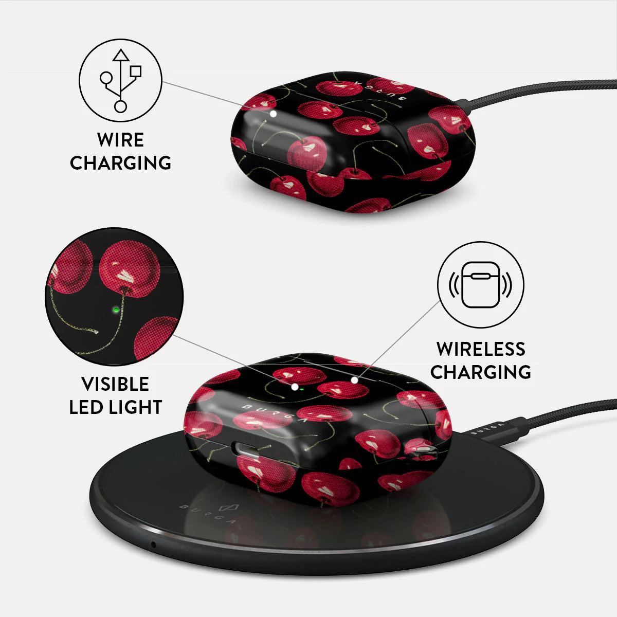 Burga AirPods 3 Σκληρή Θήκη - Cherrybomb