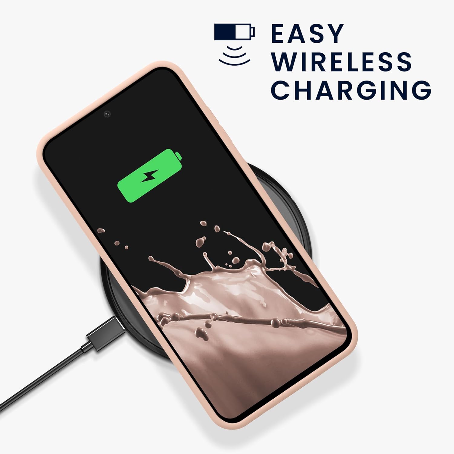 KW Samsung Galaxy S24 FE Θήκη Σιλικόνης Rubberized TPU - Coconut Swirl