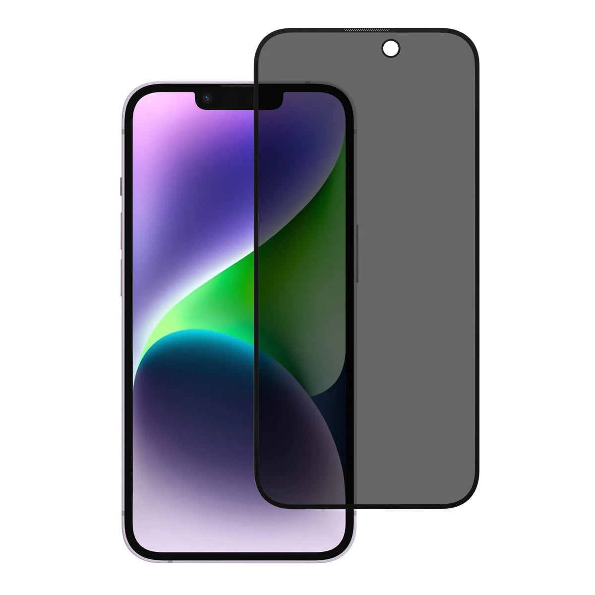 Tuniq iPhone 15 - Privacy Προστασία Οθόνης - Full Screen Αντιχαρακτικό Γυαλί Tempered Glass - Μαύρο