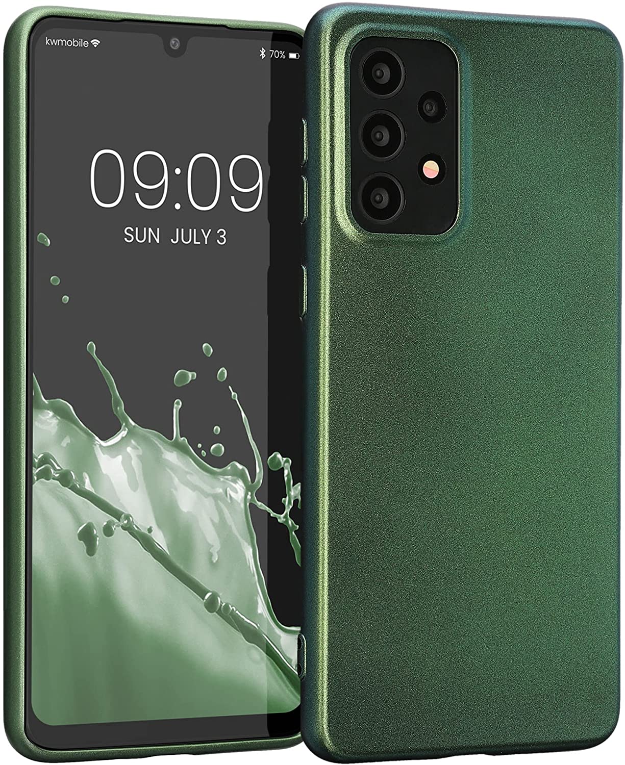 KW Samsung Galaxy A33 5G Θήκη Σιλικόνης TPU - Metallic Forest Green - 58022.233