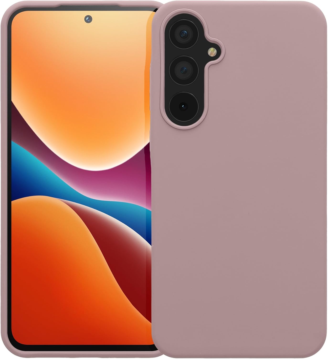KW Samsung Galaxy A55 5G Θήκη Σιλικόνης Rubberized TPU - Nude Lilac