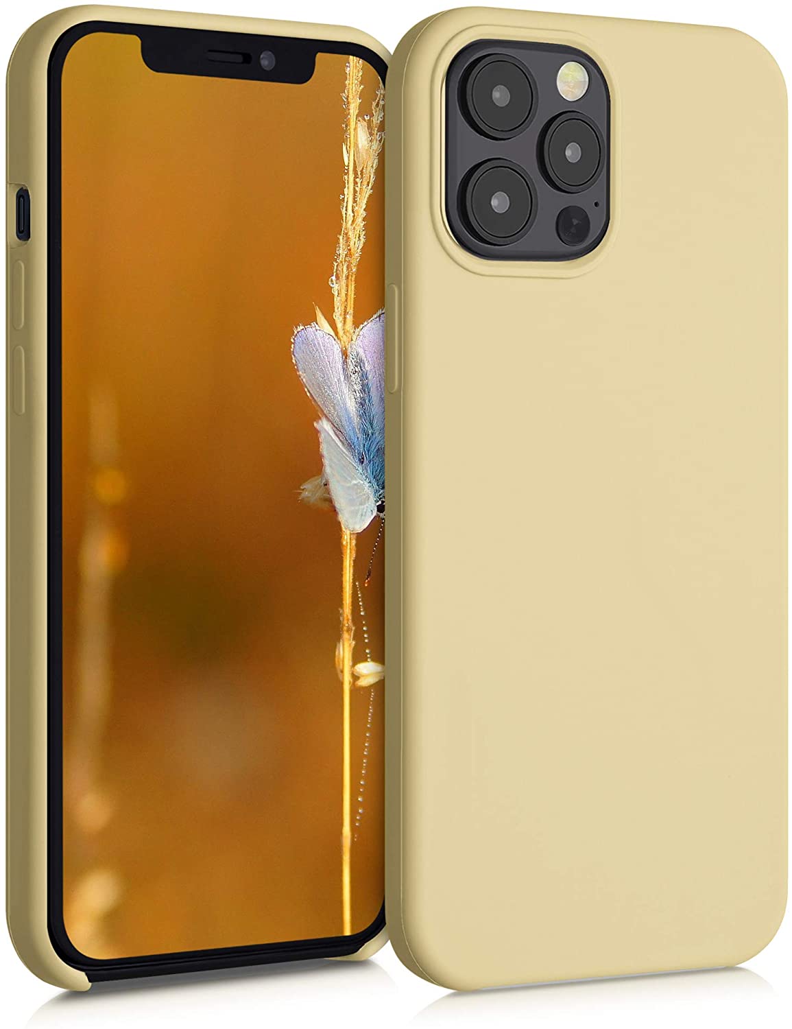 KW iPhone 12 Pro Max Θήκη Σιλικόνης Rubber TPU - Light yellow - 52644.158