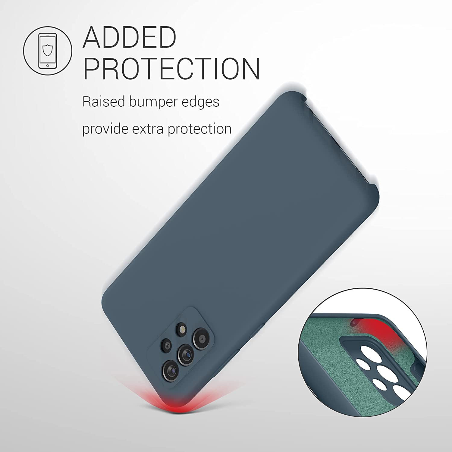 KW Samsung Galaxy A52 / A52 5G / A52s 5G Θήκη Σιλικόνης Rubber TPU - Slate Grey - 54347.202
