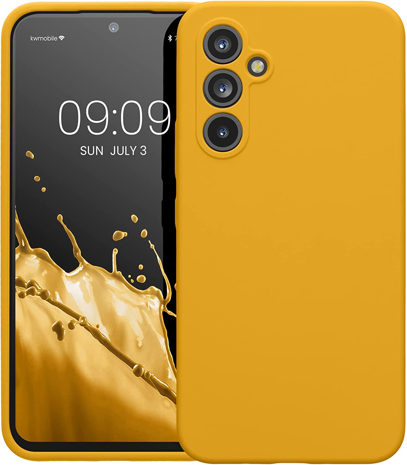 KW Samsung Galaxy A54 5G Θήκη Σιλικόνης Rubberized TPU - Honey Yellow - 60795.143