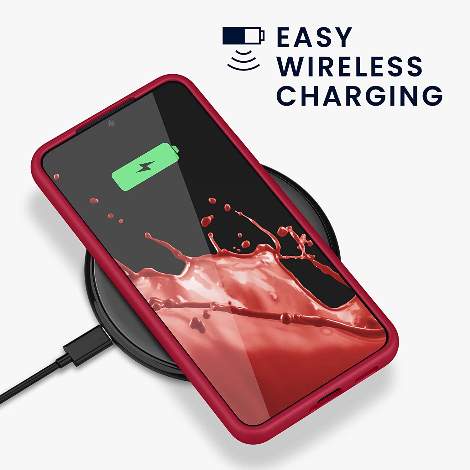 KW Samsung Galaxy S22 Plus Θήκη Σιλικόνης Rubberized TPU - Sweet Cherry - 56761.229