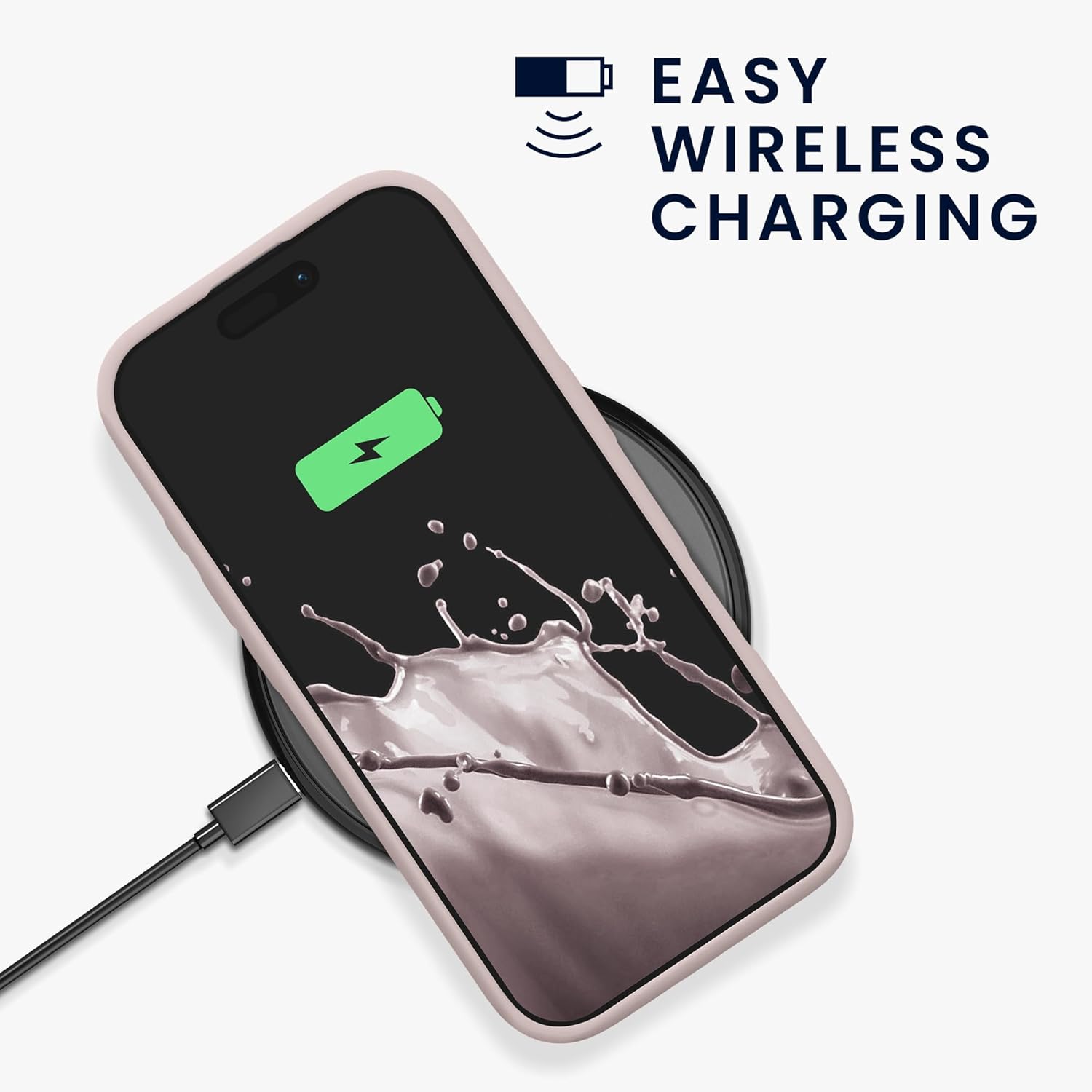 KW iPhone 16 Pro Θήκη Σιλικόνης Rubberized TPU - Dusky Pink