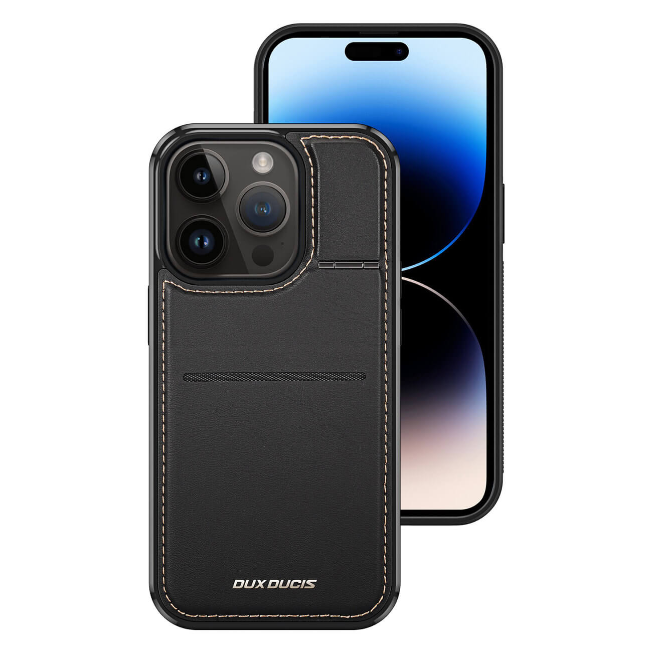 Dux Ducis iPhone 15 Pro Max Rafi Mag Anti - RFID 3in1 Θήκη με Υποδοχή για Κάρτες / Stand και MagSafe - Black