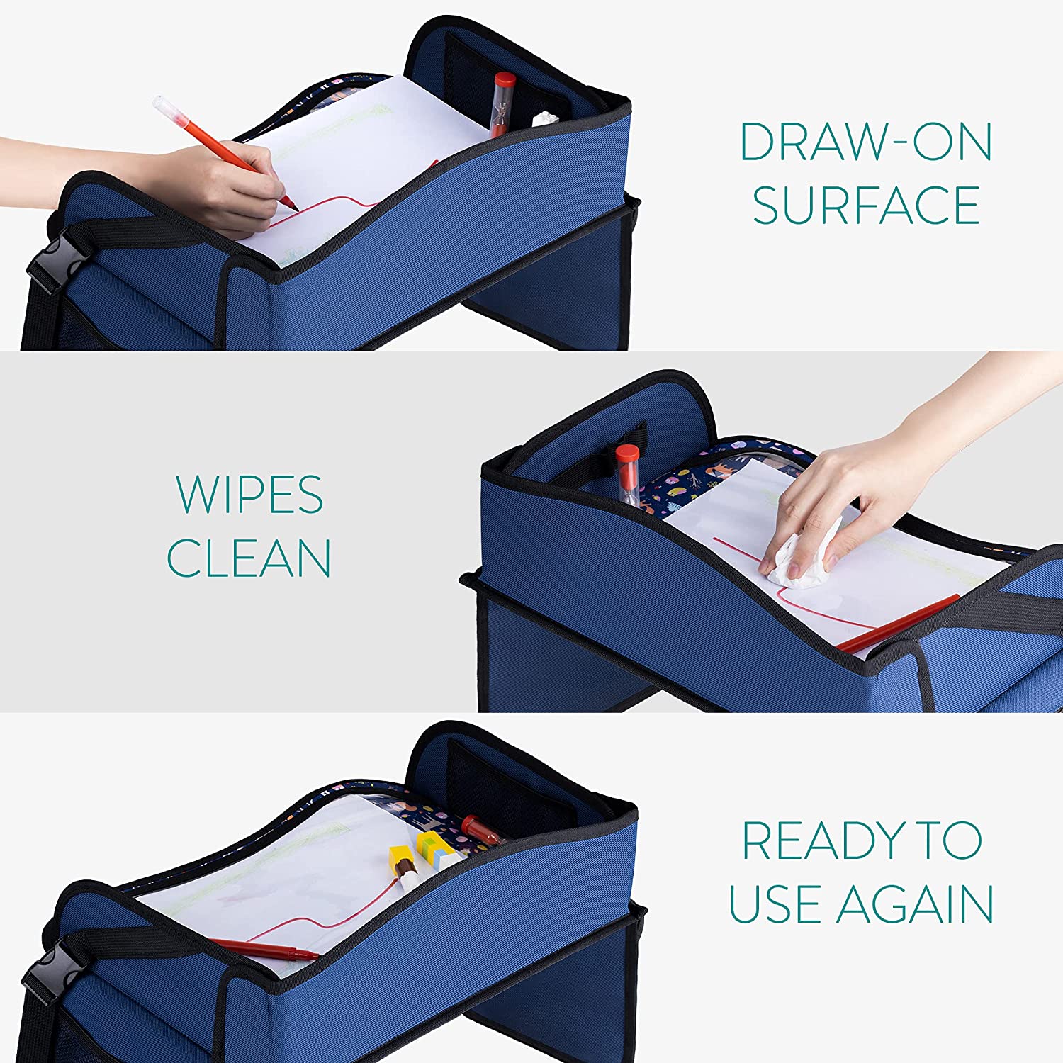 Navaris Τραπεζάκι Ταξιδιού Ζωγραφικής για Παιδιά - Blue - 53684.01