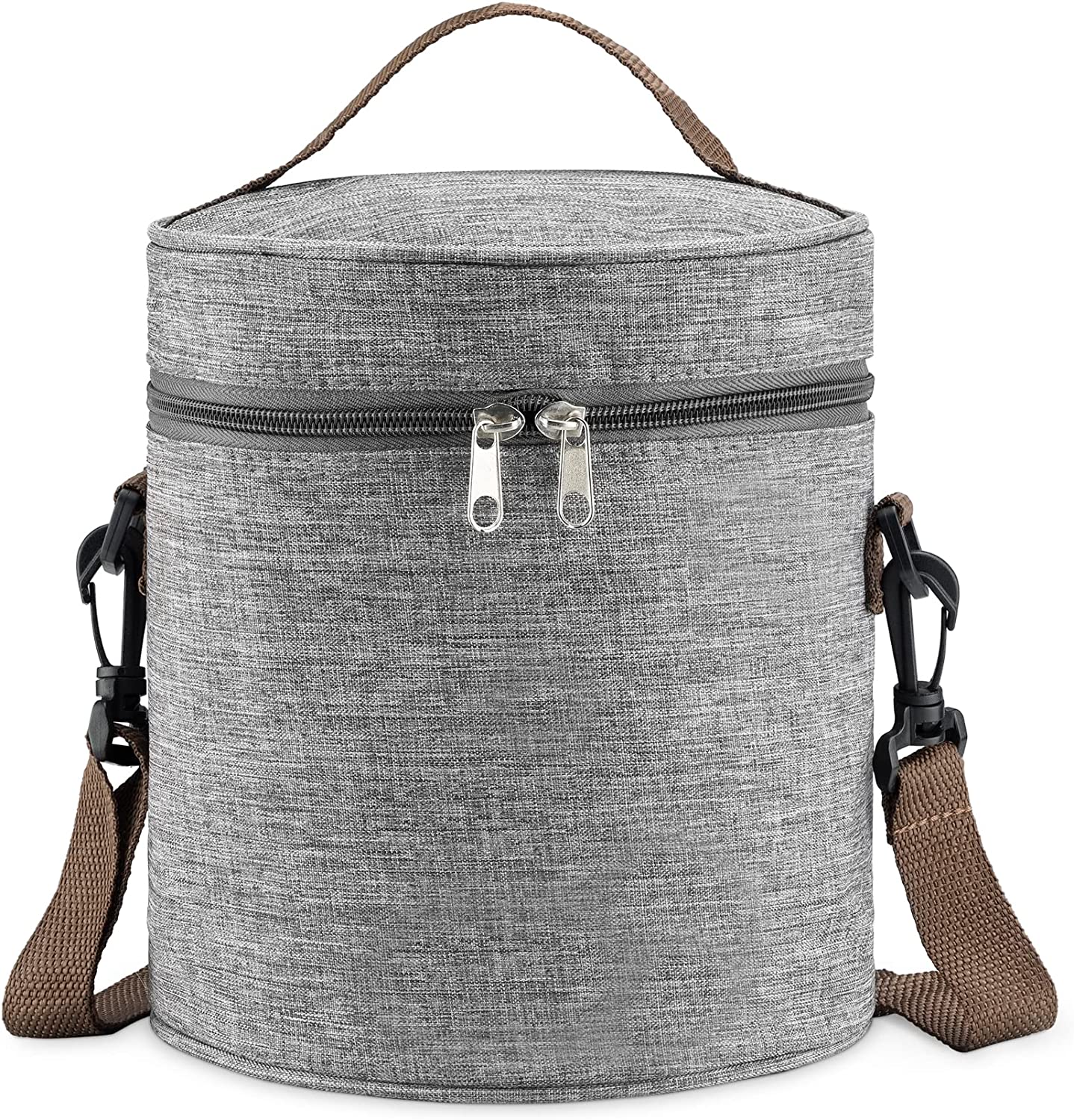 Navaris Ισοθερμική Τσάντα με Ιμάντα Ώμου και Λαβή Μεταφοράς - 5L - Grey - 58424.01