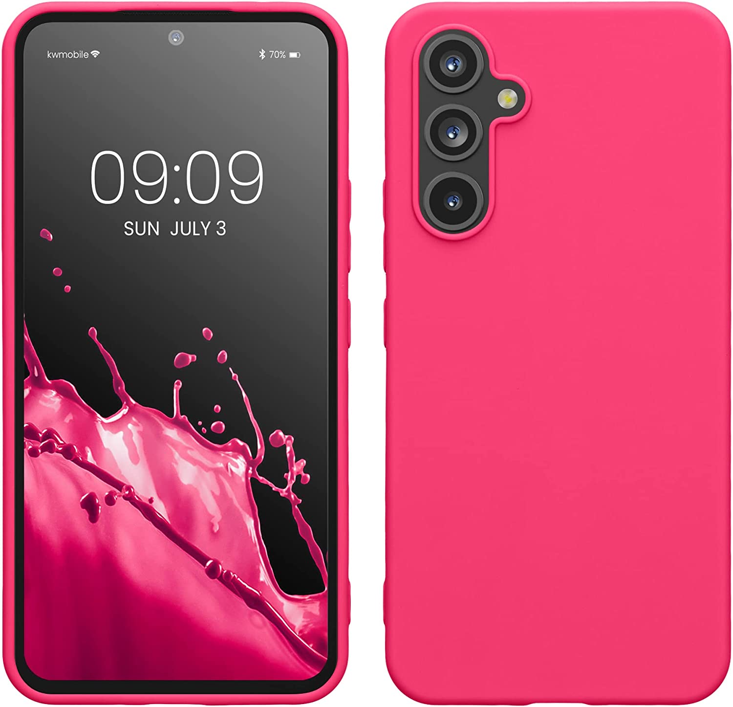 KW Samsung Galaxy A54 5G Θήκη Σιλικόνης TPU - Neon Pink - 60796.77