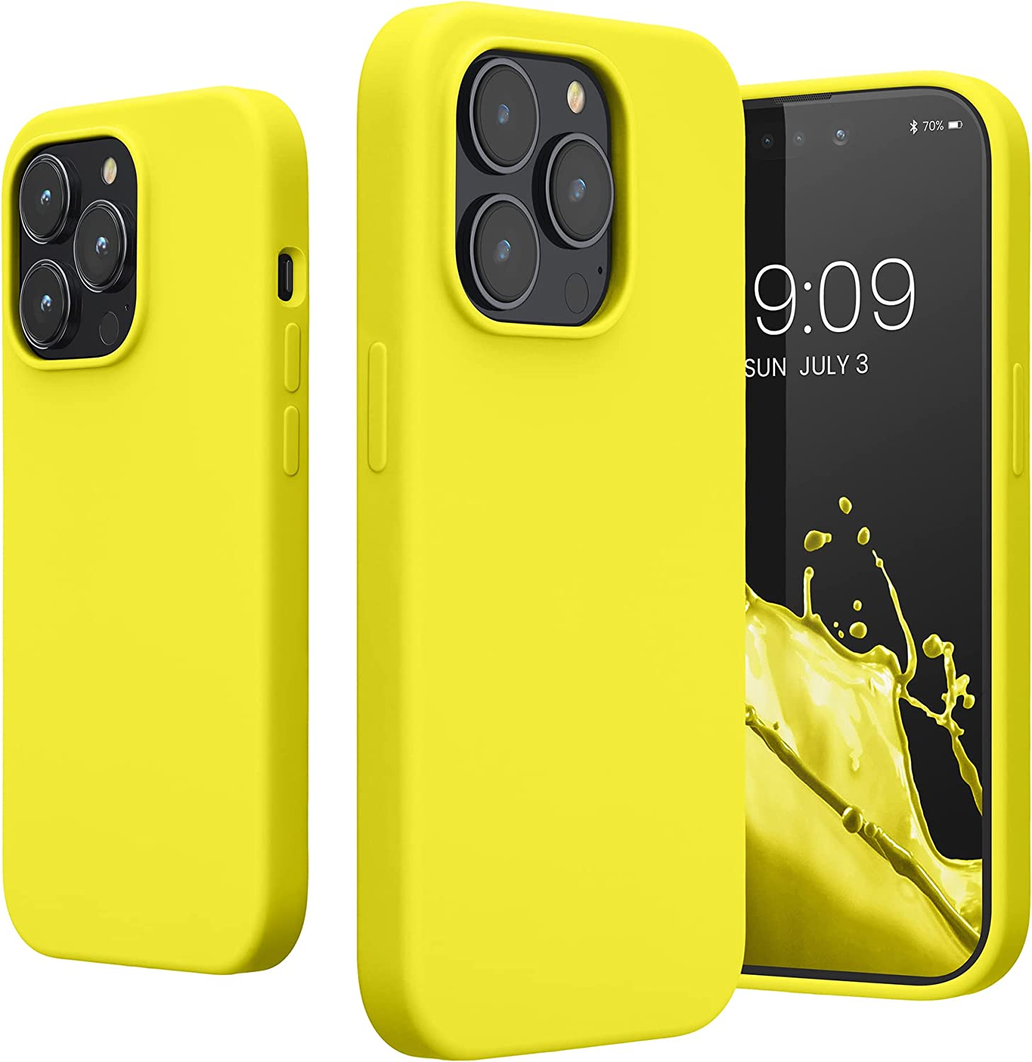KW iPhone 14 Pro Θήκη Σιλικόνης TPU - Lemon Yellow - 59073.149