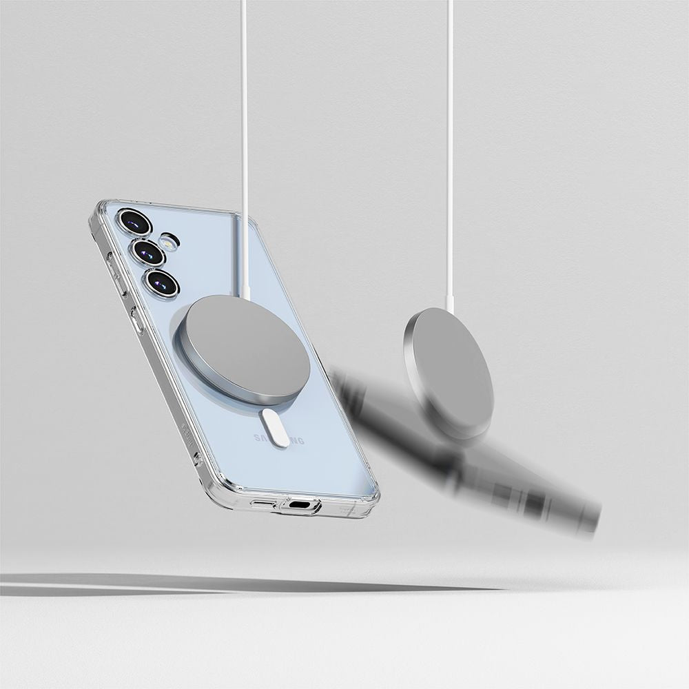Ringke Samsung Galaxy S24 FE - Fusion Magnetic - Σκληρή Θήκη με Πλαίσιο Σιλικόνης και MagSafe - Διάφανη