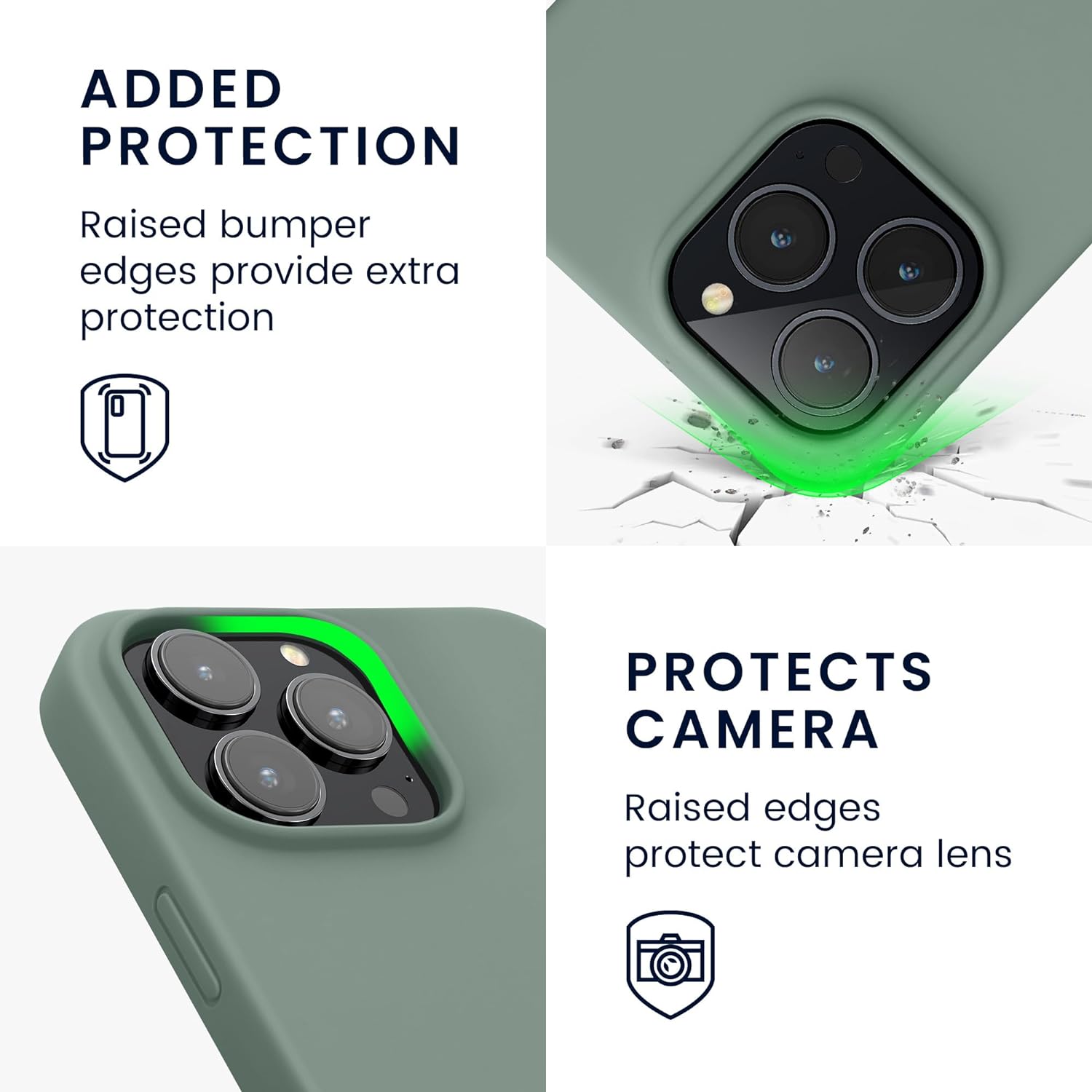 KW iPhone 14 Pro Max Θήκη Σιλικόνης Rubberized TPU - Rainwashed Green