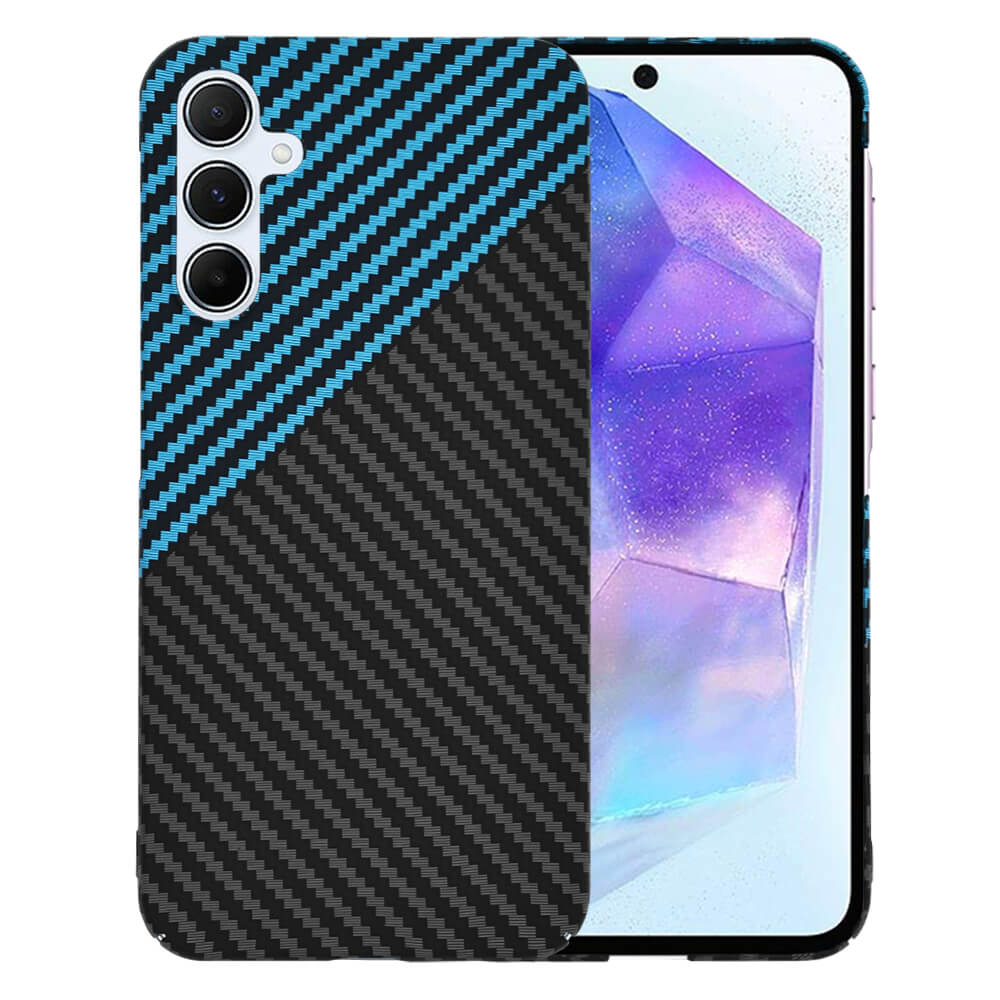 Techsuit Samsung Galaxy A55 5G Σκληρή Θήκη Carbonite FiberShell - Blue Pulse