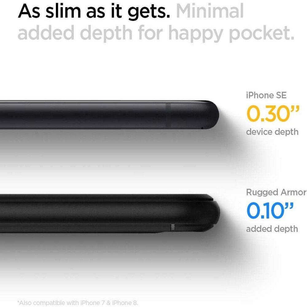Spigen iPhone SE 2022 / SE 2020 Θήκη TPU Rugged Armor - Black