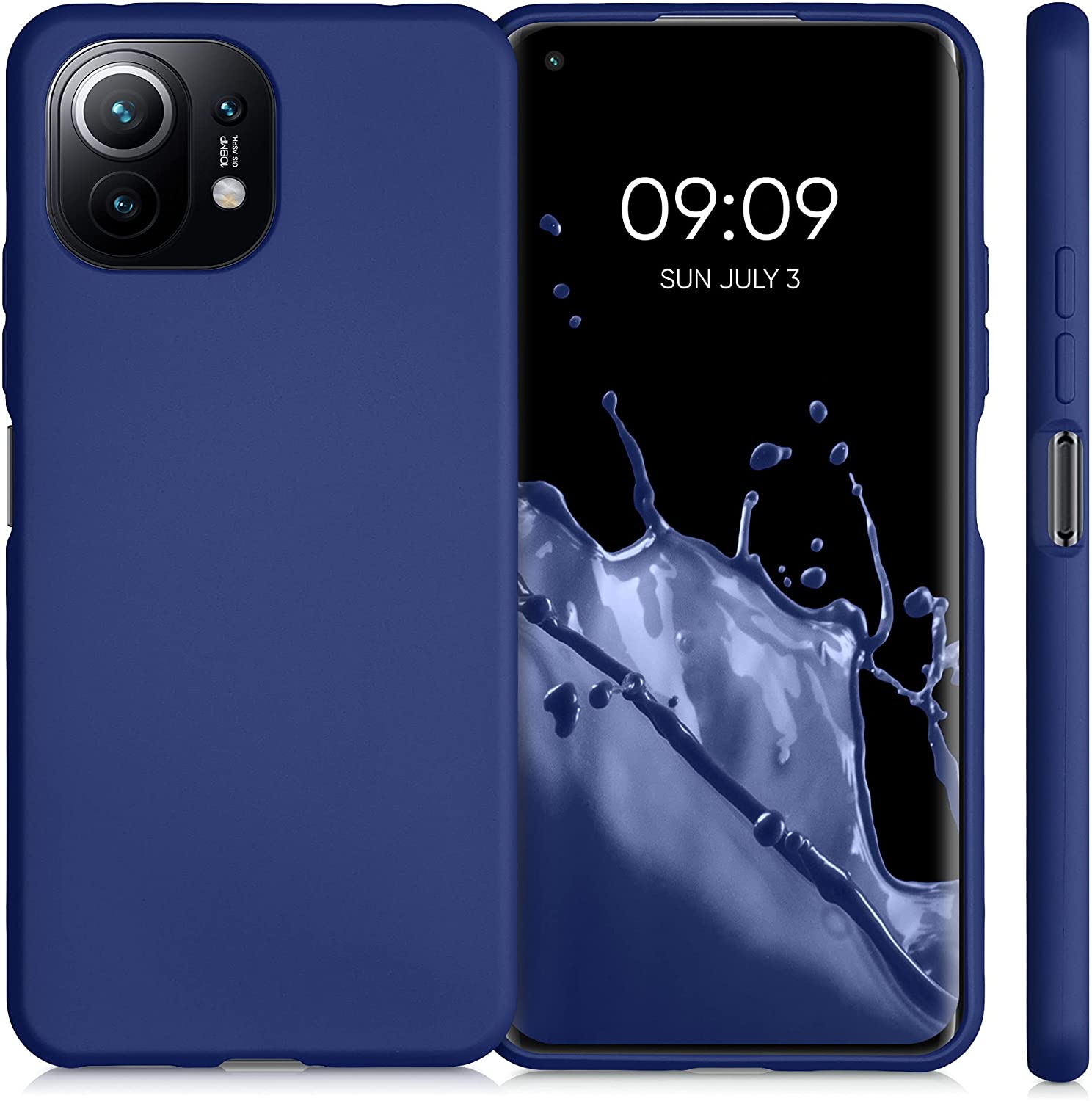 KW Xiaomi Mi 11 Lite / Mi 11 Lite 5G Θήκη Σιλικόνης TPU - Metallic Blue - 54727.64