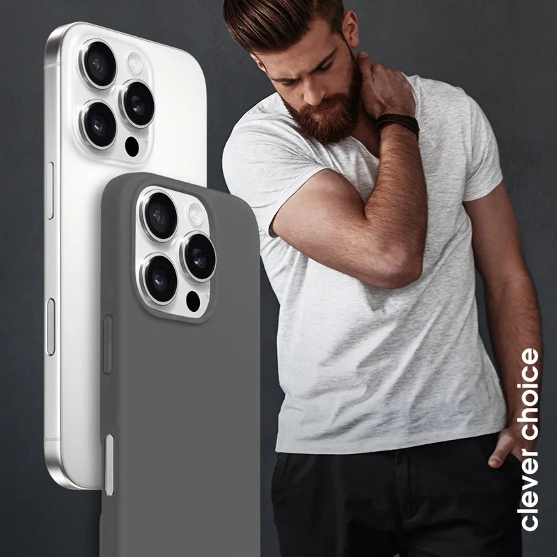 Crong iPhone 16 Pro Max Color Cover Magnetic - Θήκη Σιλικόνης με MagSafe - Titanium