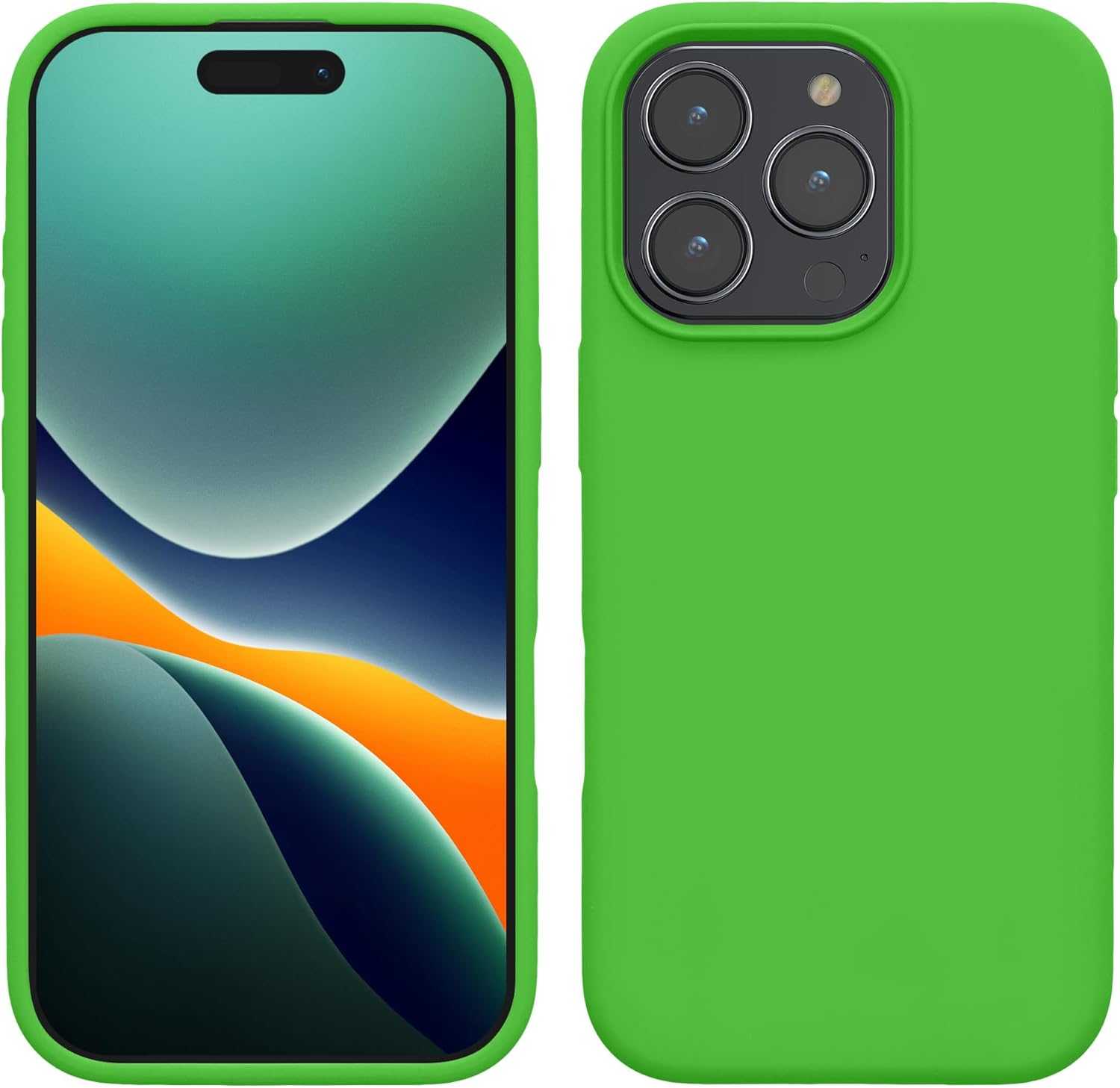 KW iPhone 16 Pro Max Θήκη Σιλικόνης Rubberized TPU - Lime Green