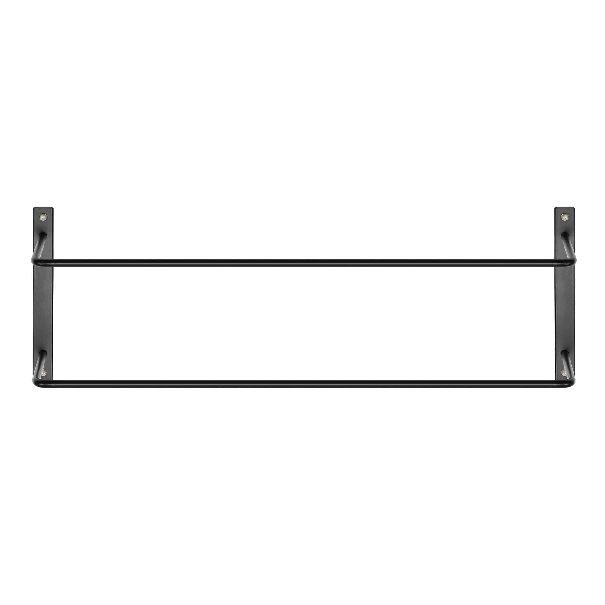 Navaris Επιτοίχια Μεταλλική Βάση Στήριξης για Πετσέτες - 42 x 14 x 11 cm - Black - 57191.01