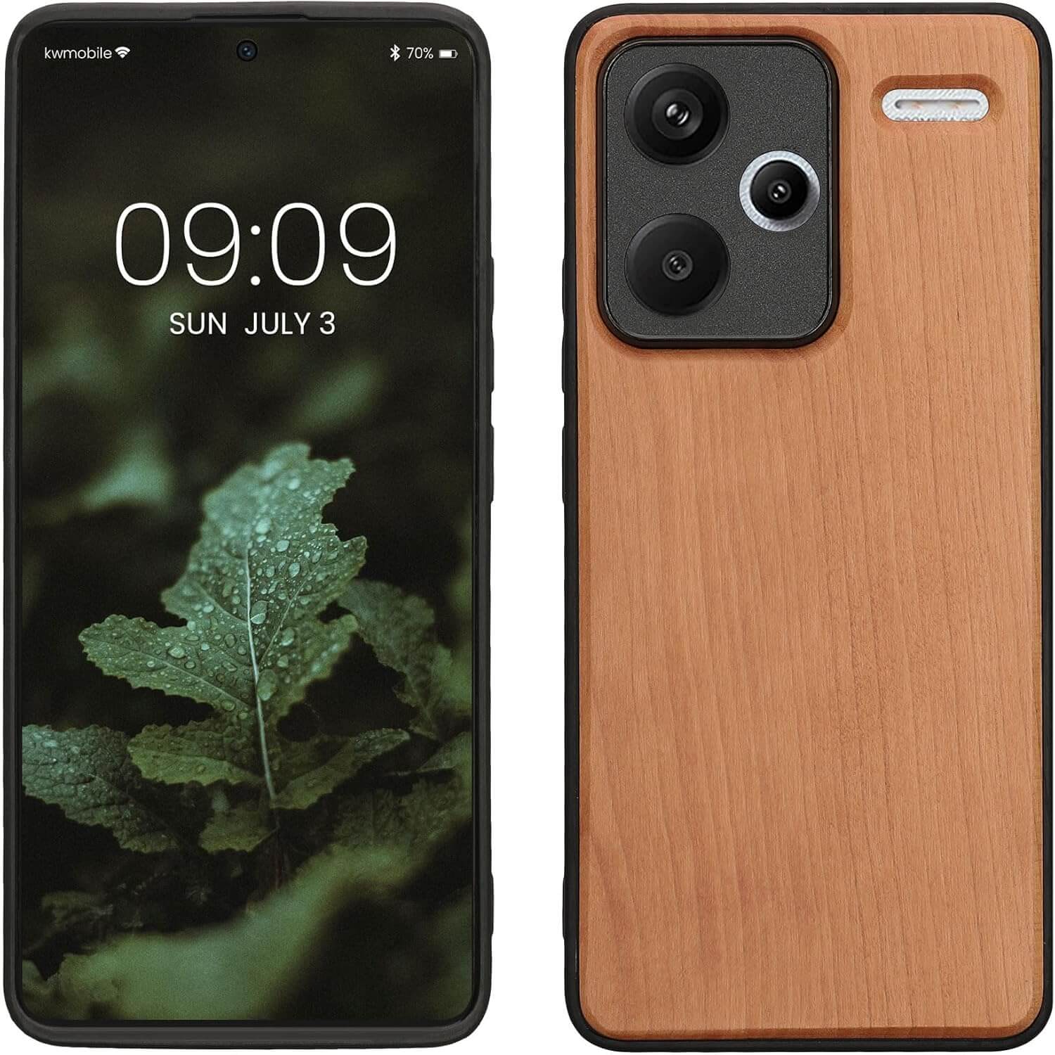 KW Xiaomi Redmi Note 13 Pro+ 5G Θήκη από Φυσικό Ξύλο - Light Brown
