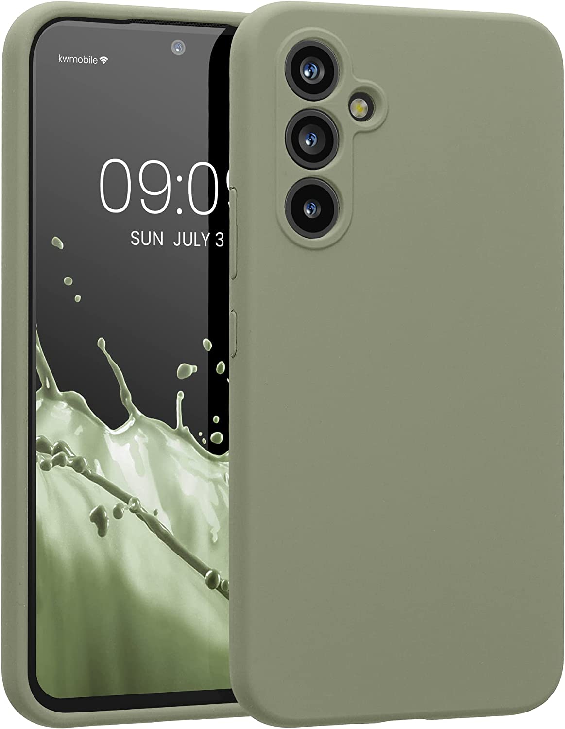 KW Samsung Galaxy A54 5G Θήκη Σιλικόνης Rubberized TPU - Grey Green - 60795.172