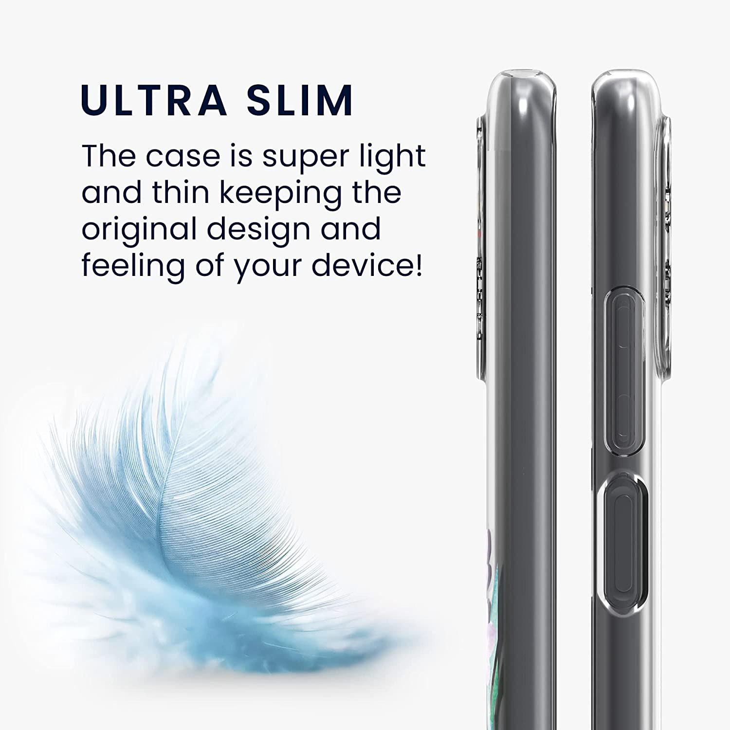 KW Xiaomi Redmi Note 10 5G / Poco M3 Pro 5G Θήκη Σιλικόνης TPU Design Lavender - Violet / Turquoise - Διάφανη - 54950.02