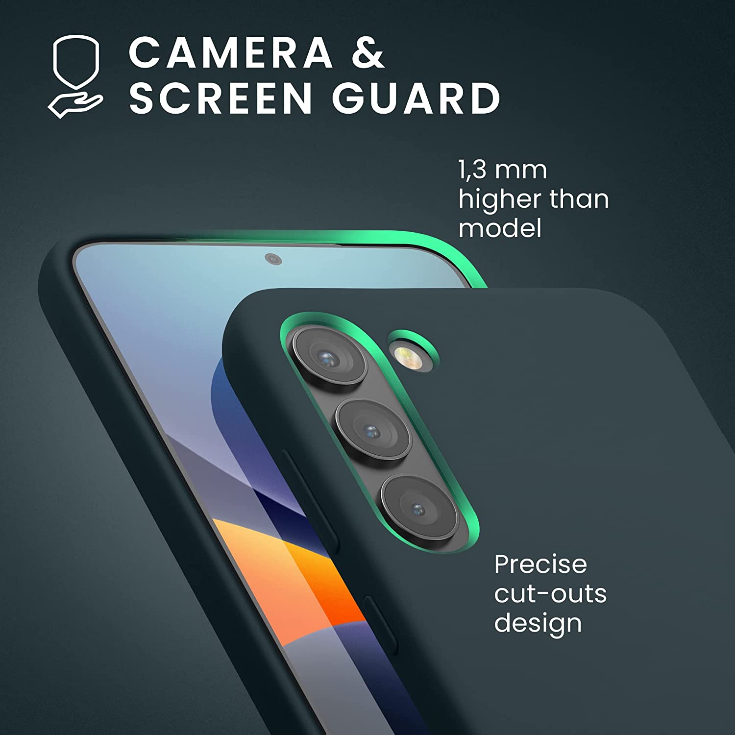 KW Samsung Galaxy S23 Plus Θήκη Σιλικόνης Rubberized TPU - Dark Slate - 60274.202