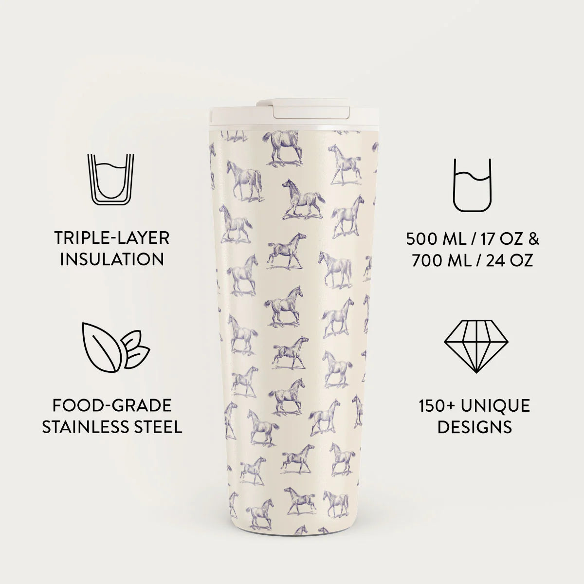 Burga Κούπα Θερμός από Ανοξείδωτο Ατσάλι - Flap Lid - 700ml - Derby Race