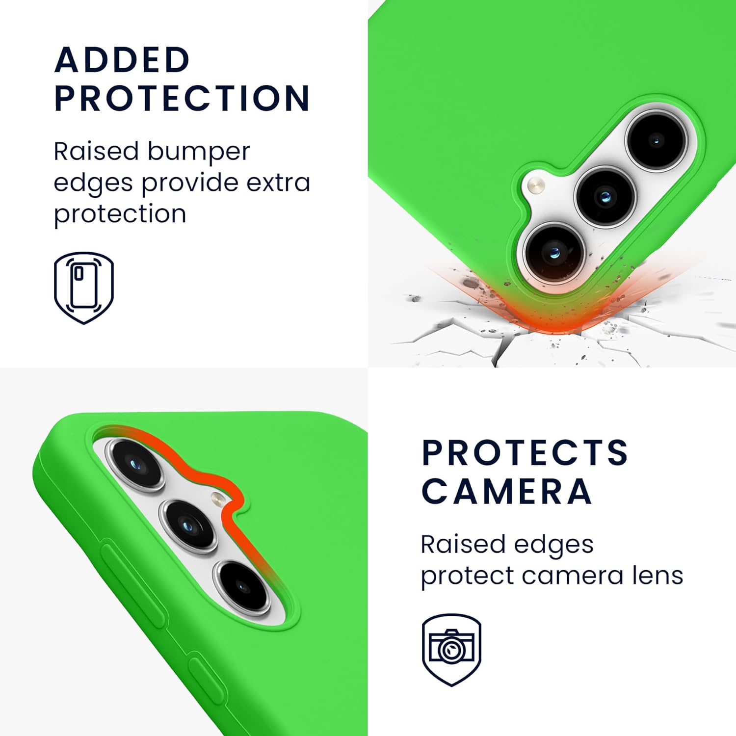 KW Samsung Galaxy A35 5G Θήκη Σιλικόνης Rubberized TPU - Lime Green