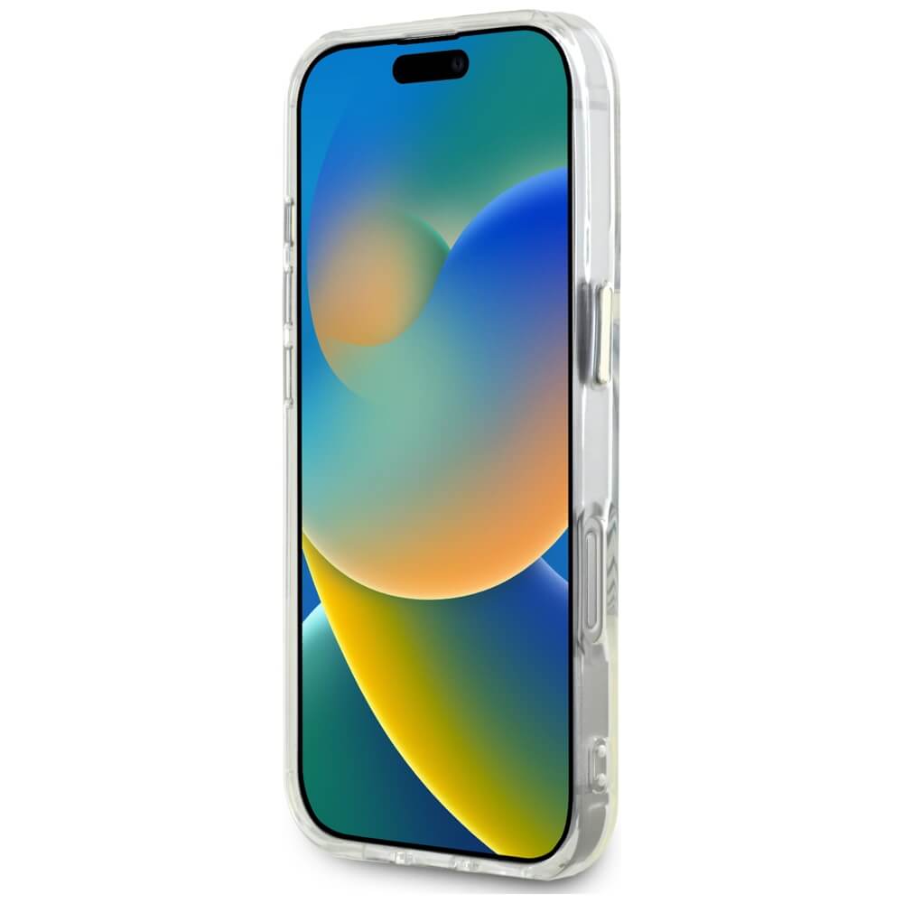 Guess iPhone 16 Pro Max IML Metal Colored Circle Classic Logo MagSafe Σκληρή Θήκη με Πλαίσιο Σιλικόνης και MagSafe - White - GUHMP16XHTDRCEDH