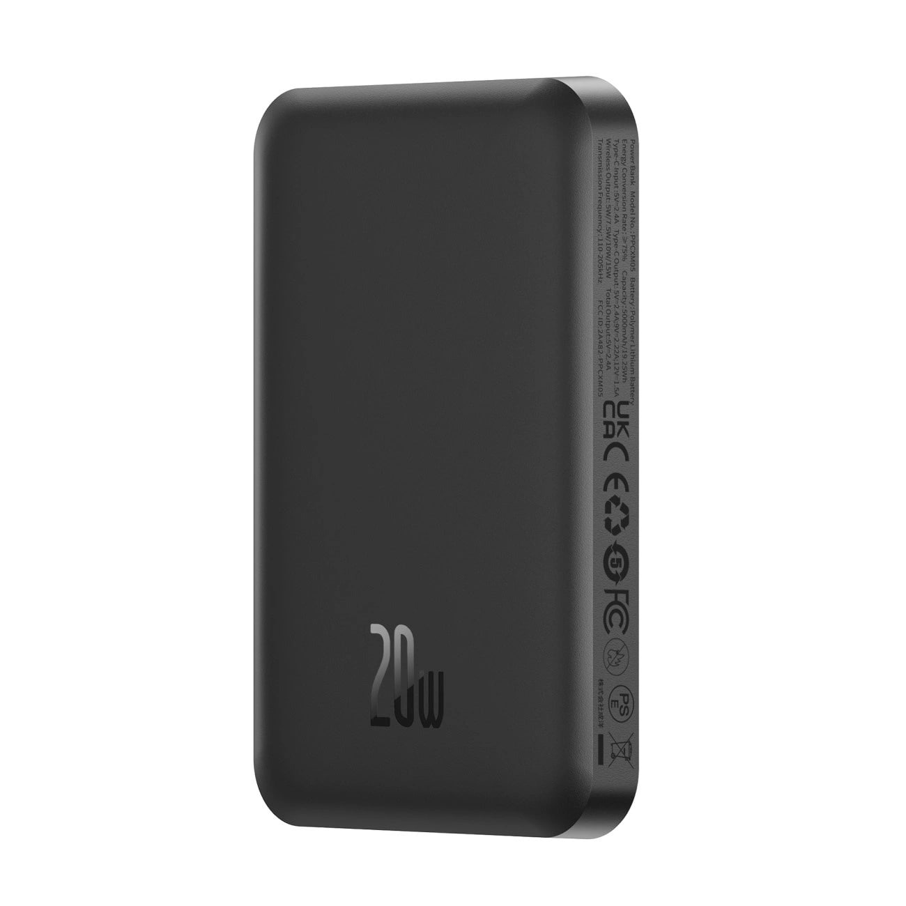 Baseus Magnetic Mini Ασύρματο MagSafe PowerBank 5000mAh 20W με Καλώδιο Type-C to Type-C - Black - P10022107113-00
