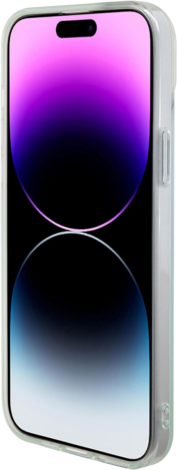 Guess iPhone 15 Pro IML Iridescent MagSafe Σκληρή Θήκη με Πλαίσιο Σιλικόνης και MagSafe - Turquoise - GUHMP15LHITSP