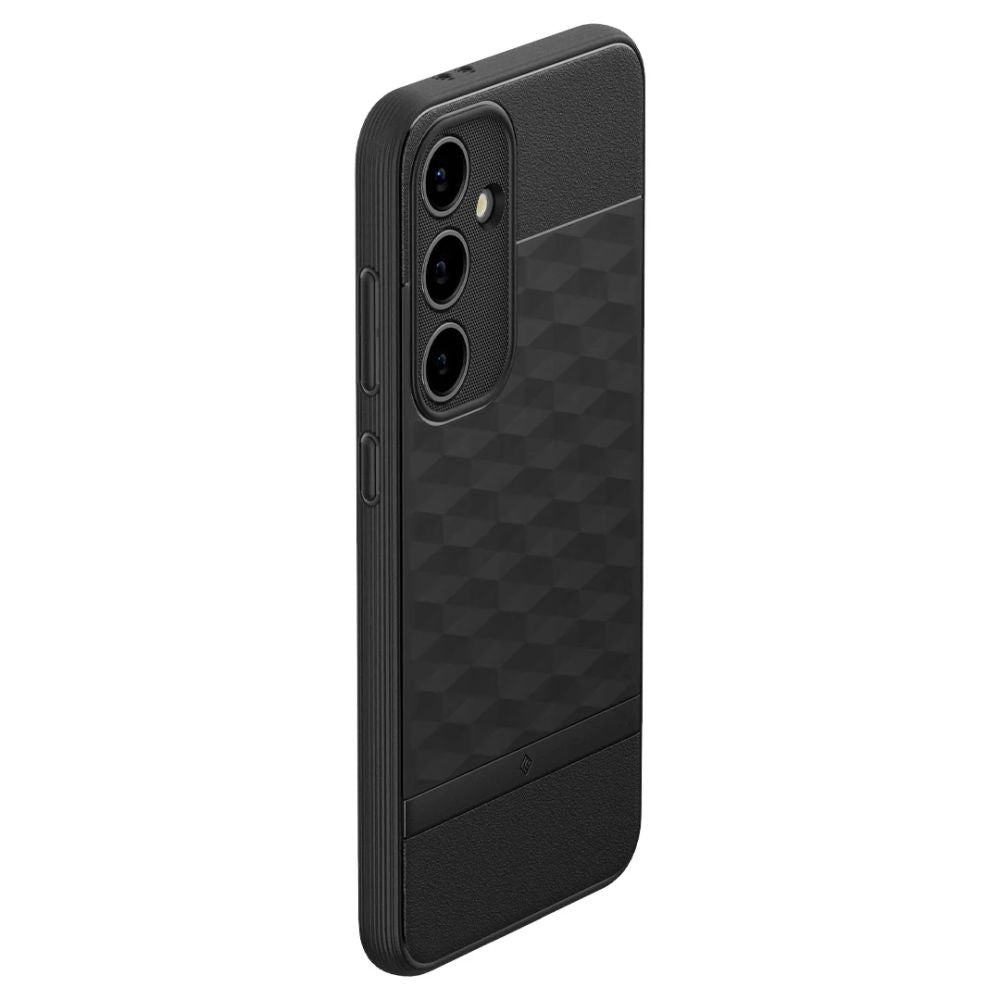 Caseology Samsung Galaxy S24 FE Parallax Θήκη Σιλικόνης με Σκληρό Πλαίσιο - Matte Black