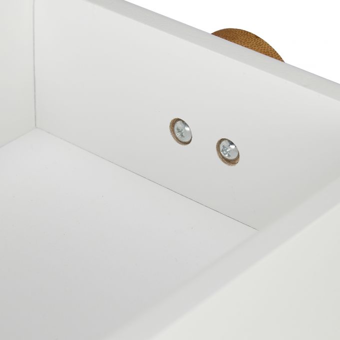 Relaxdays Διοργανωτής Γραφείου από Μπαμπού με 2 Διαμερίσματα - White / Natural - 4052025902117