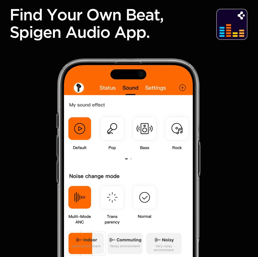 Spigen SA2402 ANC Pro - Ασύρματα Bluetooth Ακουστικά - Black