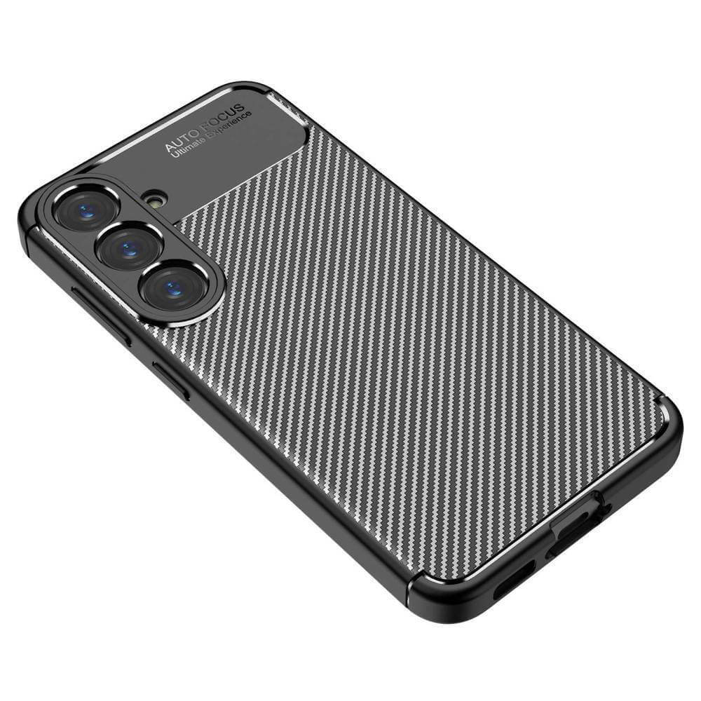 Techsuit Samsung Galaxy S25 - CarbonFiber - Θήκη Σιλικόνης - Black