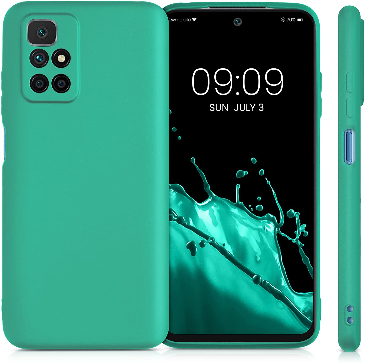 KW Xiaomi Redmi 10 Θήκη Σιλικόνης TPU - Metallic Turquoise - 56149.128