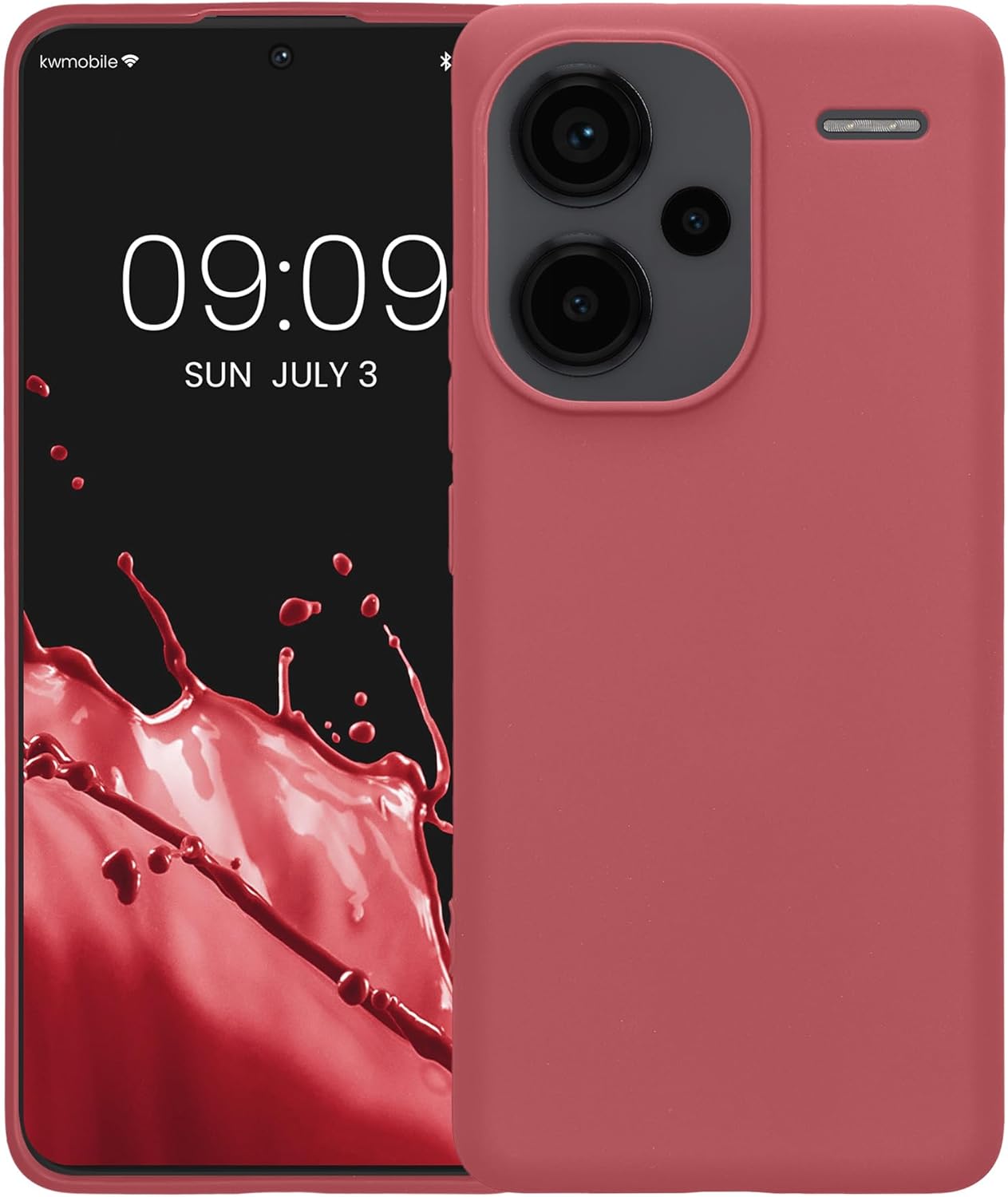 KW Xiaomi Redmi Note 13 Pro+ 5G Λεπτή Θήκη Σιλικόνης TPU - Dark Rose