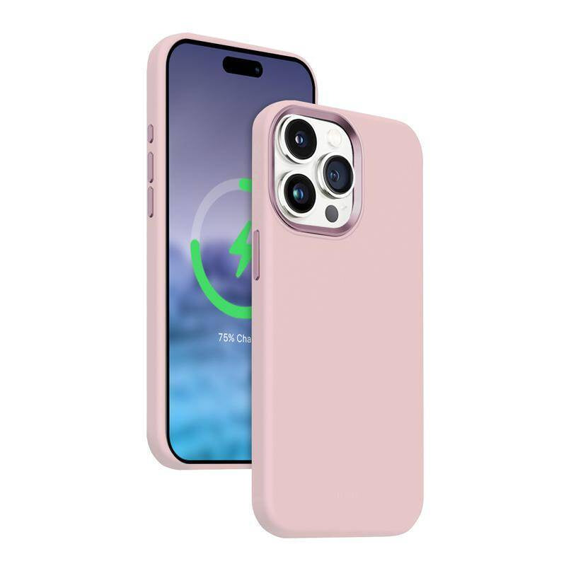Crong iPhone 15 Pro Color Cover Lux Magnetic - Θήκη Σιλικόνης με MagSafe - Pink