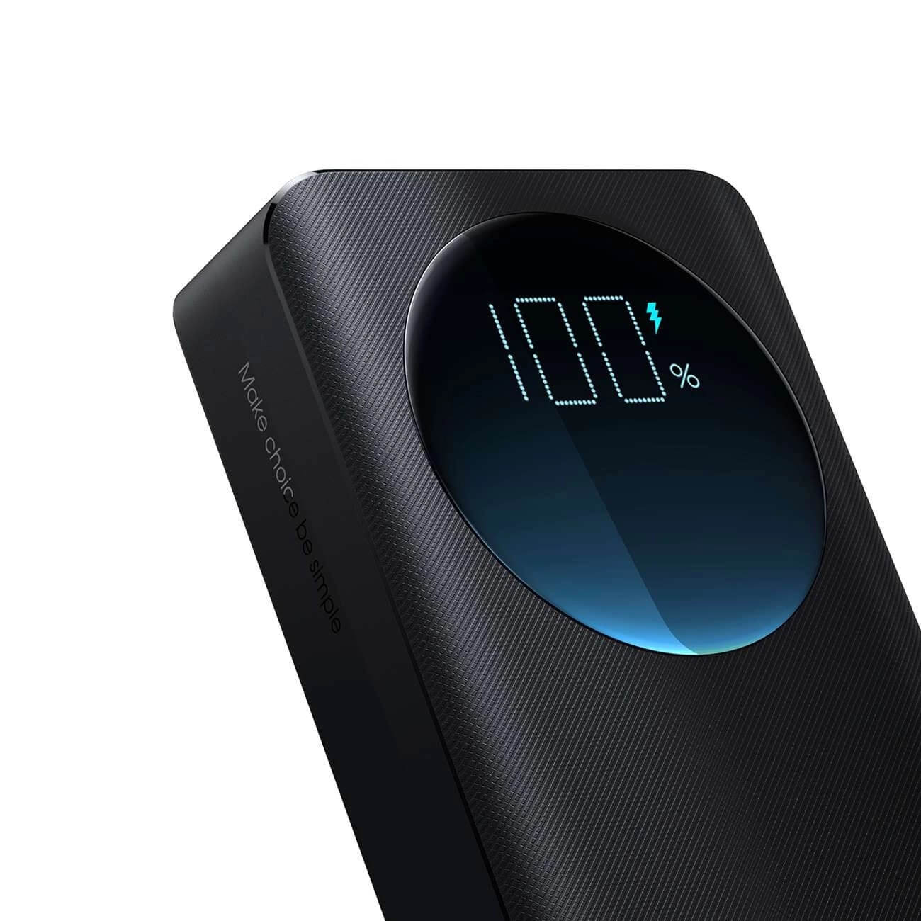 Joyroom JR-PBF03 PowerBank 30000mAH 30W με 2 θύρες USB και μια Θύρα Type-C και Καλώδιο USB to Type-C - Black