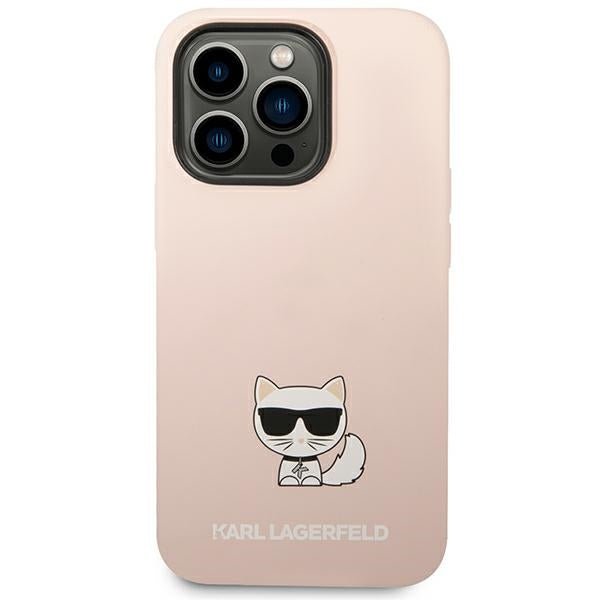 Karl Lagerfeld iPhone 14 Pro Silicone Choupette Body Θήκη Σιλικόνης - Light Pink - KLHCP14LSLCTPI
