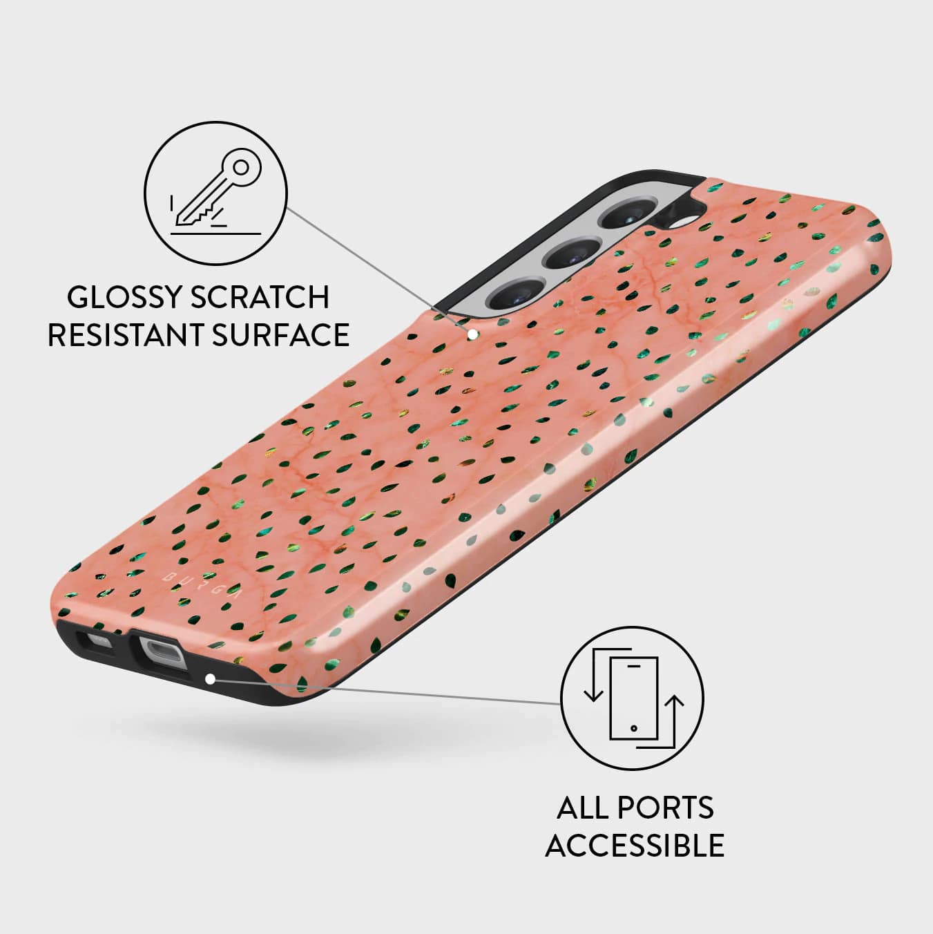 Burga Samsung Galaxy S22 Plus Fashion Tough Σκληρή Θήκη - Watermelon Shake