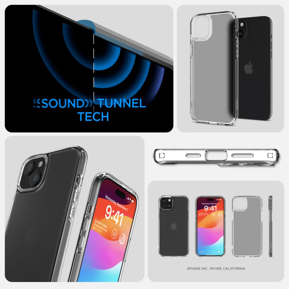 Spigen iPhone 15 Ultra Hybrid Σκληρή Θήκη με Πλαίσιο Σιλικόνης - Frost Clear