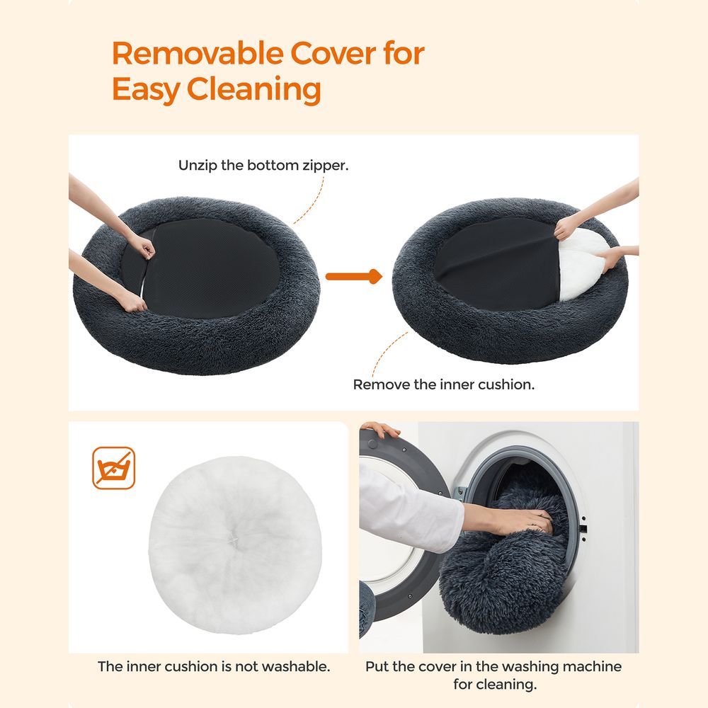 Feandrea Κρεβάτι Σκύλου / Γάτας - 100 x 20 cm - Dark Grey - PGW042G02