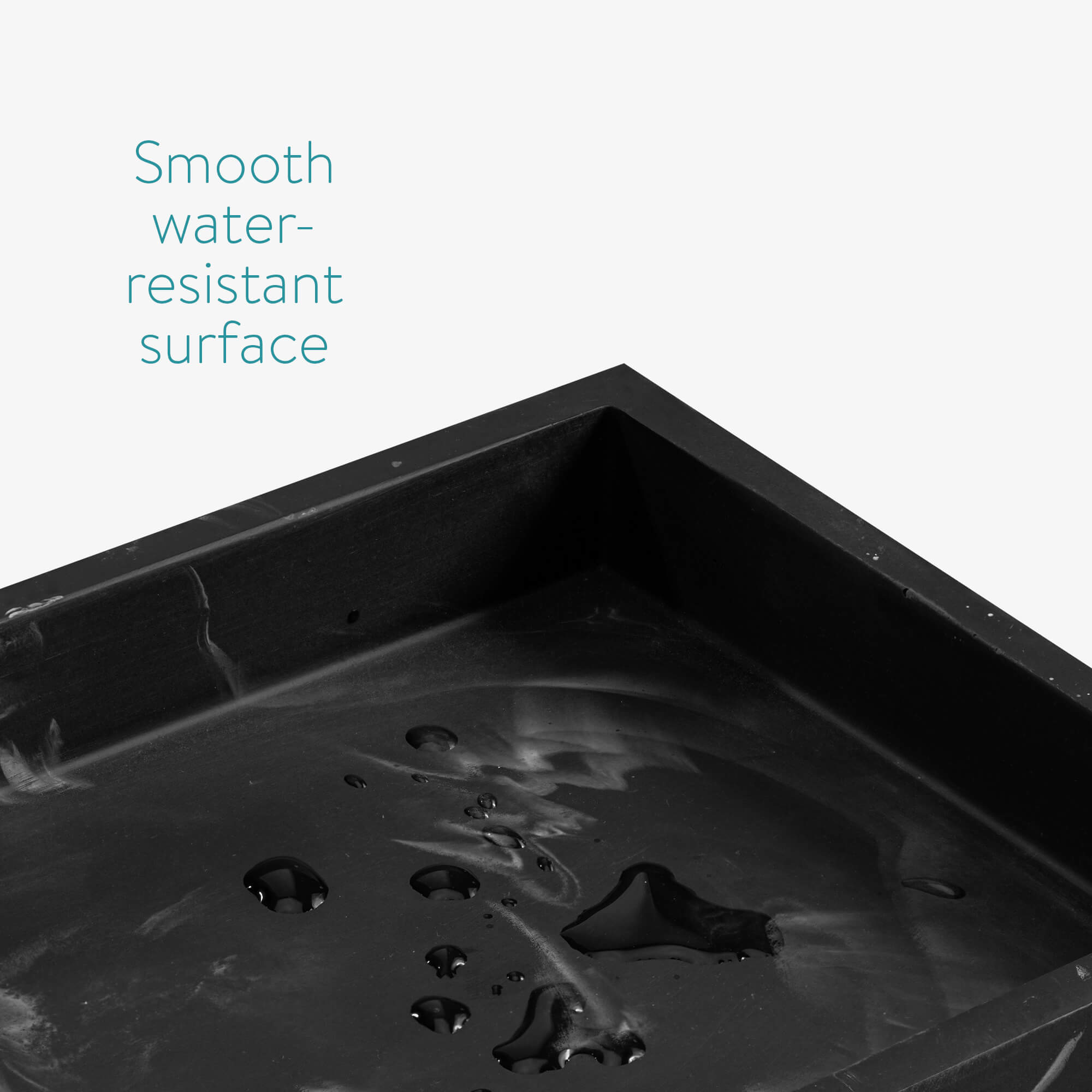 Navaris Διακοσμητικός Δίσκος από Πολυρεσίνη - Design Marble - 23,5 x 12,5 x 2,6 cm - Black - 55578.01