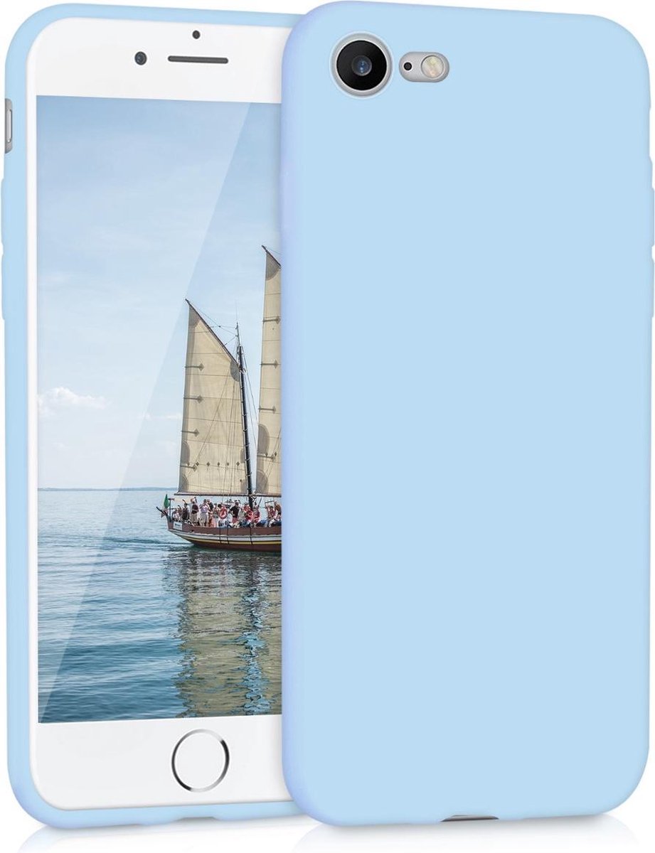 KW iPhone SE 2022 / SE 2020 / 7 / 8 Θήκη Σιλικόνης TPU - Light Blue Matt - 39458.23