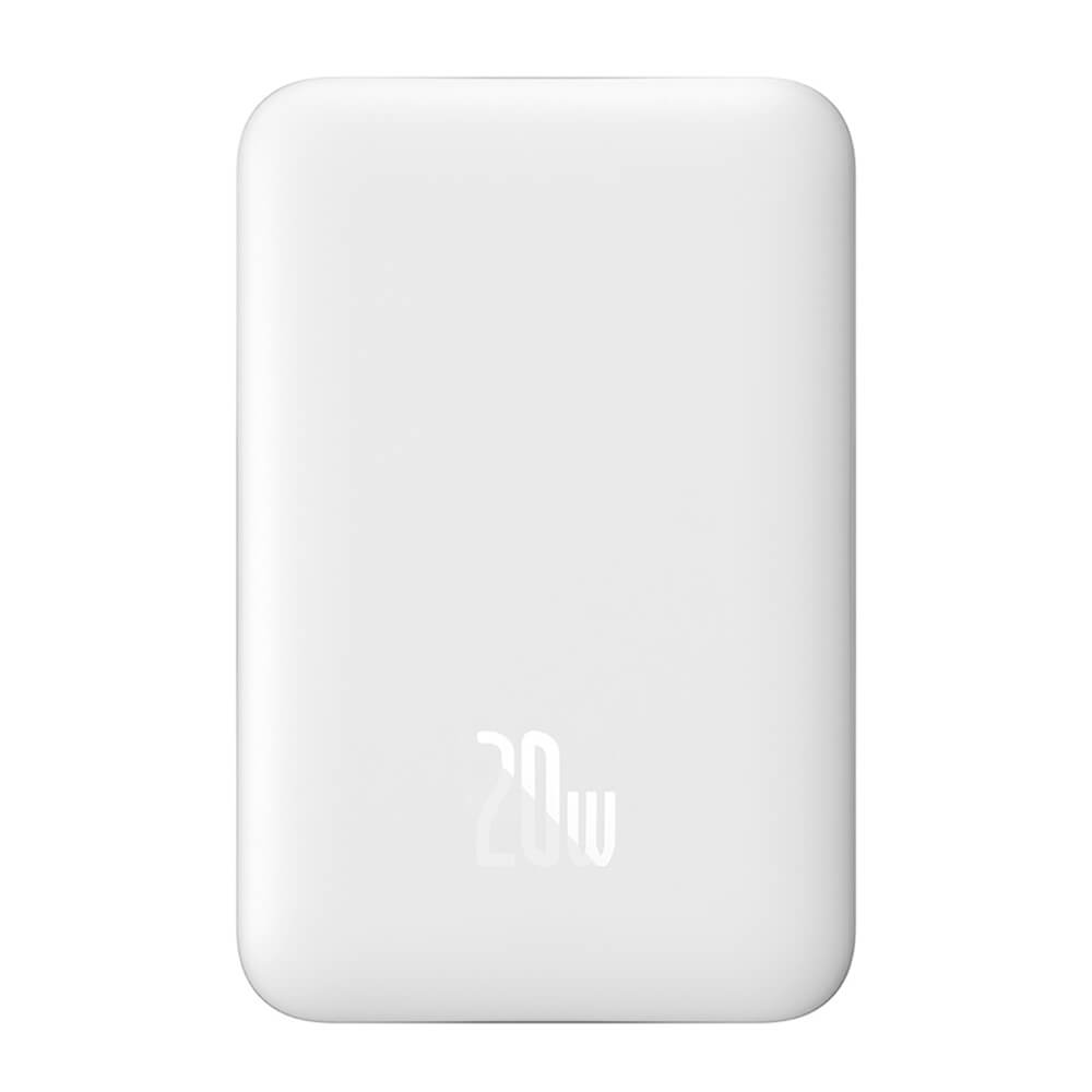 Baseus Magnetic Mini Ασύρματο MagSafe PowerBank 10000mAh 20W με Καλώδιο Type-C to Type-C - White - PPCX070002