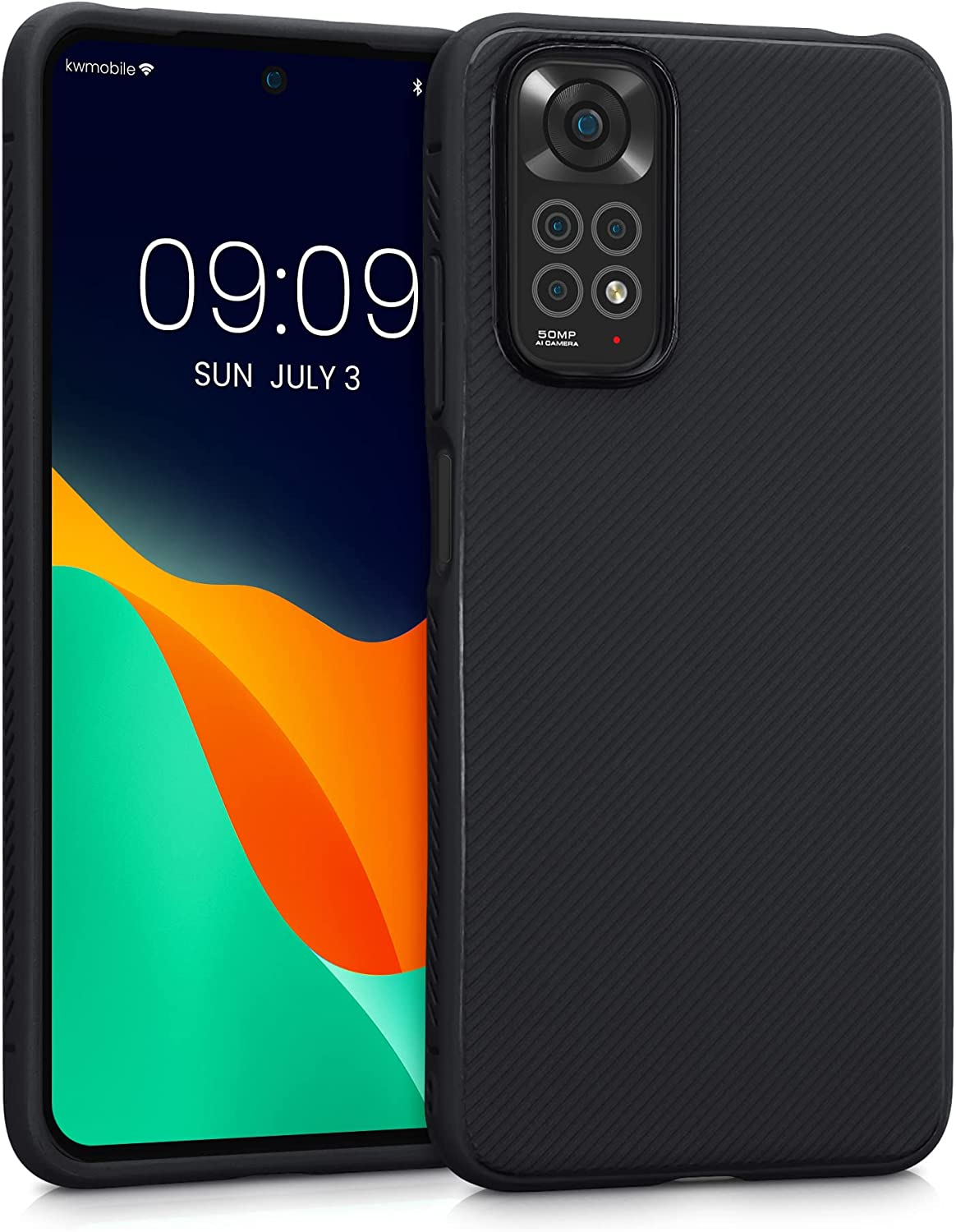 KW Xiaomi Redmi Note 11 / Redmi Note 11S Θήκη Σιλικόνης - Rugged Design - Black - 57387.02